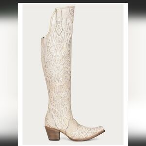 Corral Beige Glitter Overlay Boot